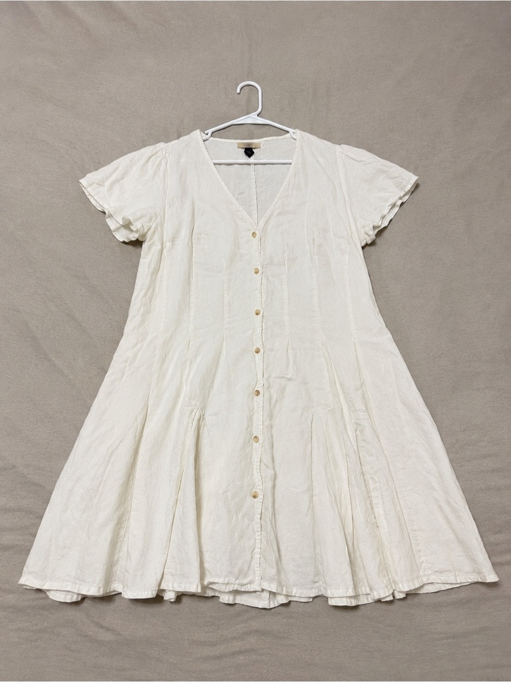 Universal Thread White Button Front Dress Size L